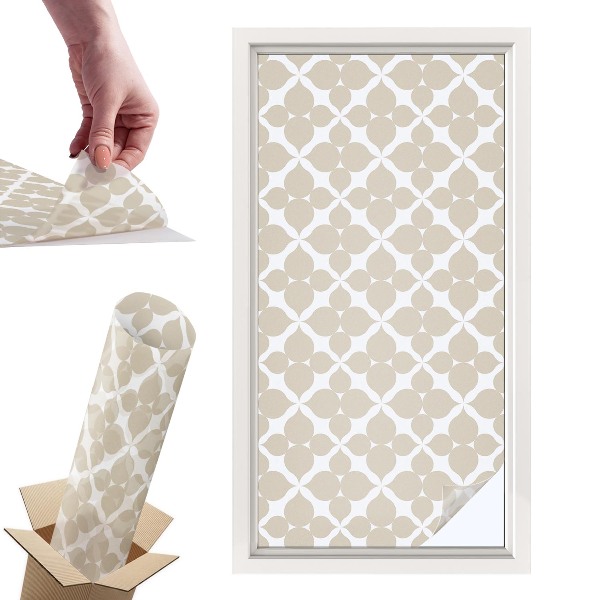 Okleina na okno mleczna Geometryczne liście