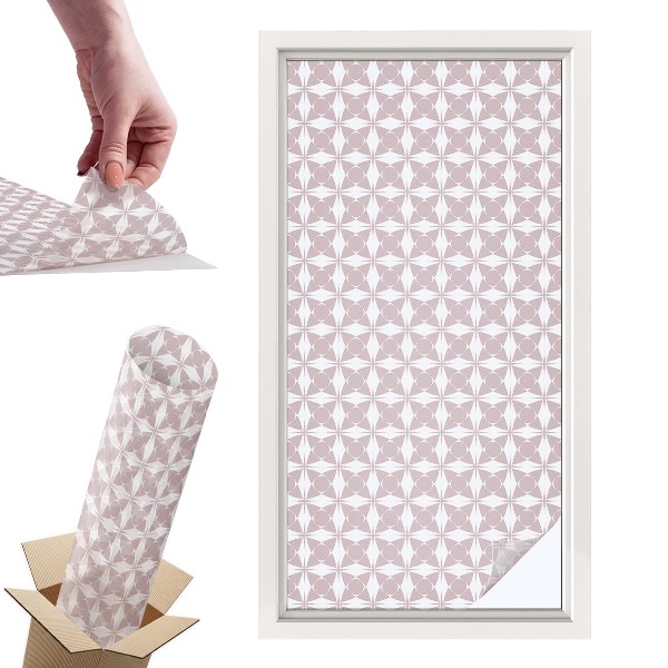 Witraż samoprzylepny na okno Geometria harmonii