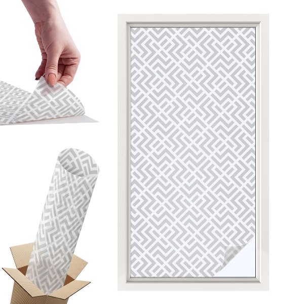 Naklejki witrażowe na drzwi Geometryczna elegancja