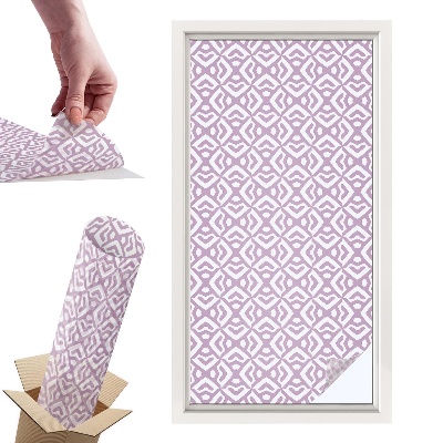 Okleina na okno mleczna Fioletowe kształty