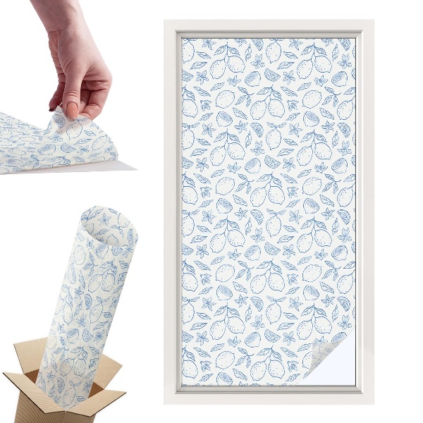 Okleina na okno mleczna Cytrynowy wzór