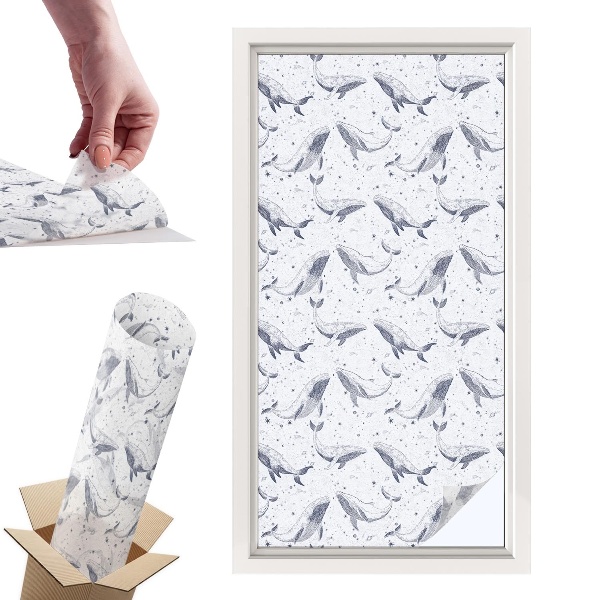 Okleina na okno mleczna Morskie stworzenia