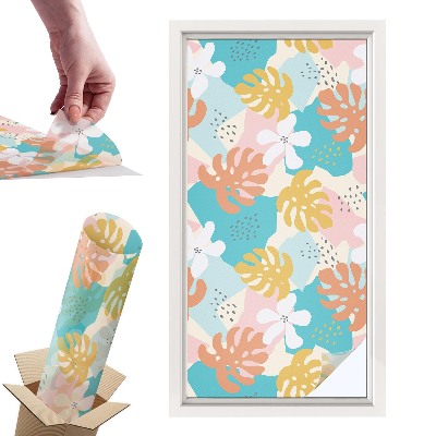 Okleina na okno mleczna Egzotyczna natura