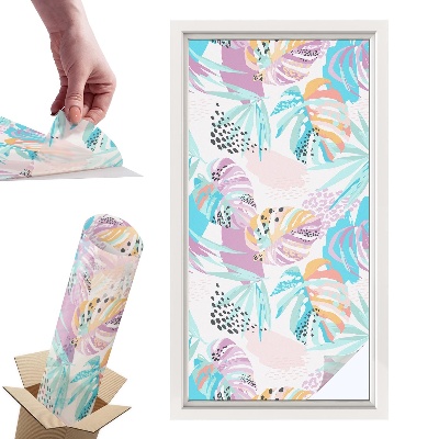 Naklejki witrażowe na drzwi Abstrakcyjna dżungla