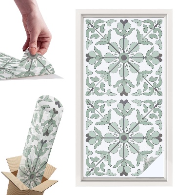 Witraż samoprzylepny na okno Roślinny wzór