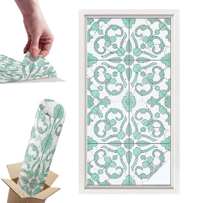 Okleina na okno mleczna Klasyczne ornamenty