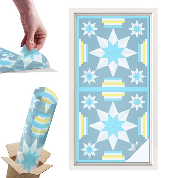 Okleina na okno mleczna Gwiaździsty wzór