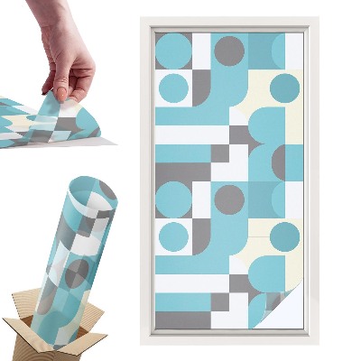 Naklejki witrażowe na drzwi Geometryczne wzory