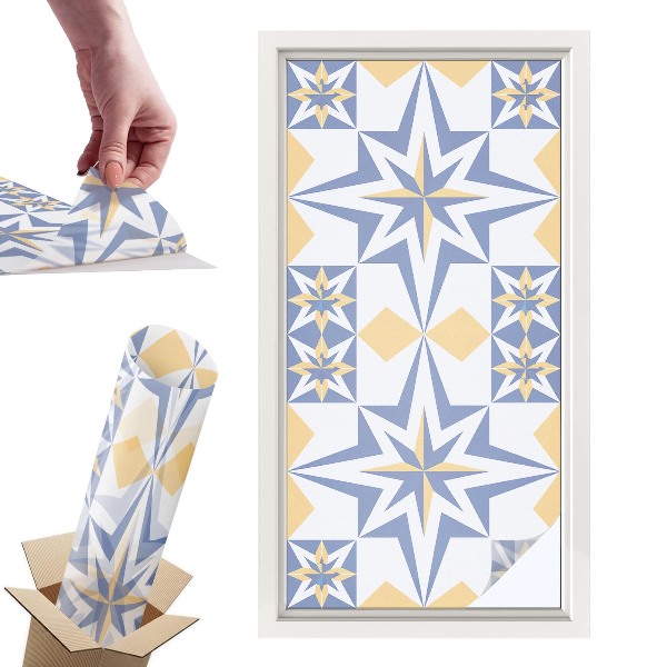 Okleina na okno mleczna Wzór gwiazdy