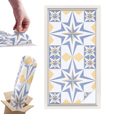 Okleina na okno mleczna Wzór gwiazdy