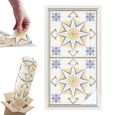 Naklejki witrażowe na drzwi Gwiazdy geometryczne