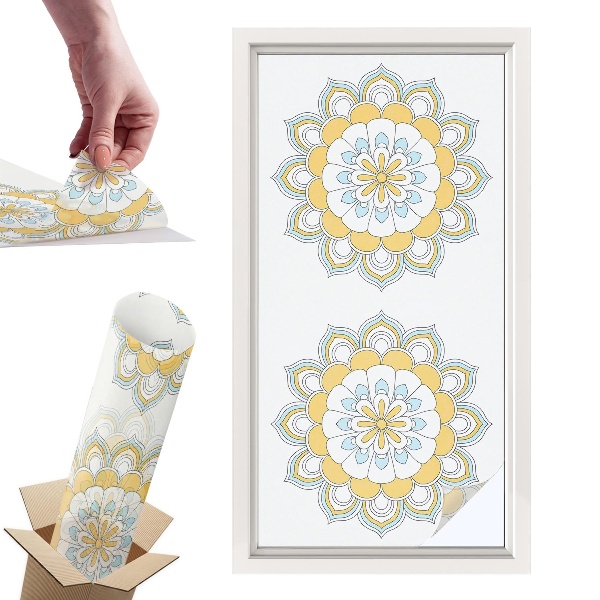 Witraż samoprzylepny na okno Kolorowe mandale