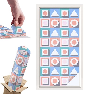 Witraż samoprzylepny na okno Geometryczne wzory