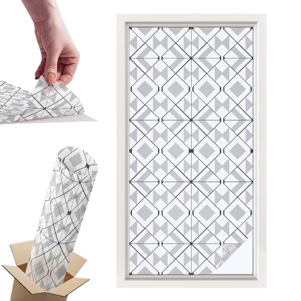 Witraż samoprzylepny na okno Geometryczne wzory