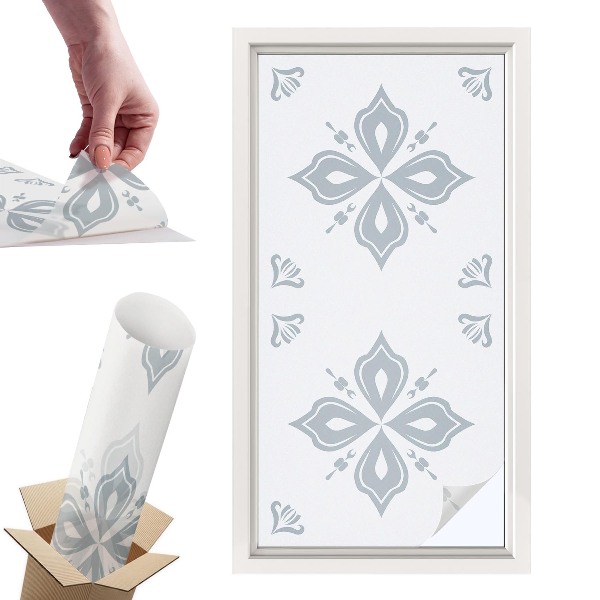 Witraż samoprzylepny na okno Geometryczna symetria