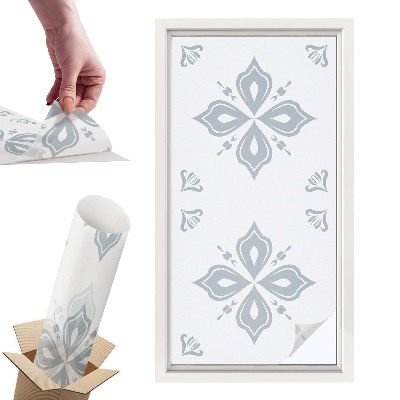 Witraż samoprzylepny na okno Geometryczna symetria