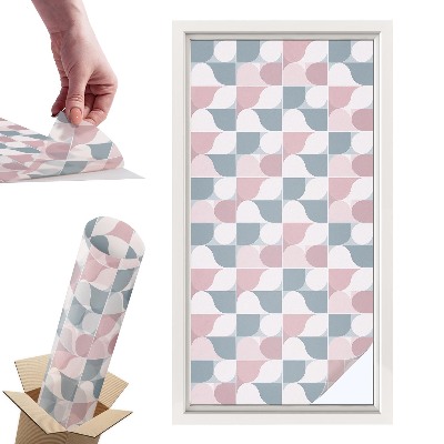 Okleina na okno mleczna Pastelowe wzory