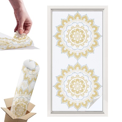 Witraż samoprzylepny na okno Florystyczna mandala