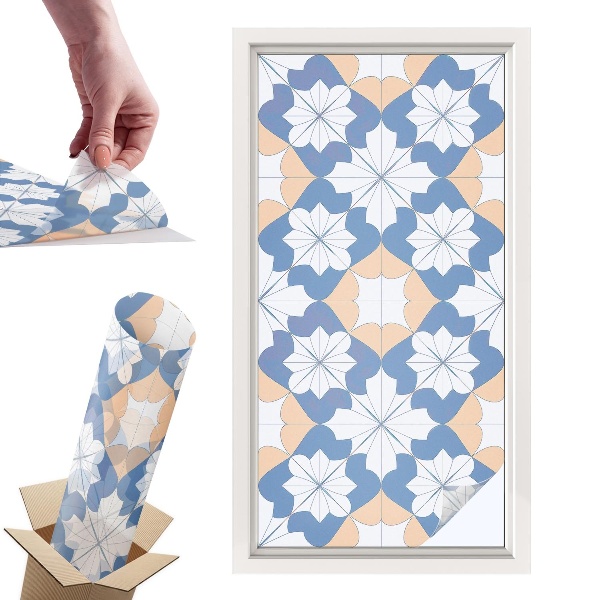 Naklejki witrażowe na drzwi Symetryczne wzory