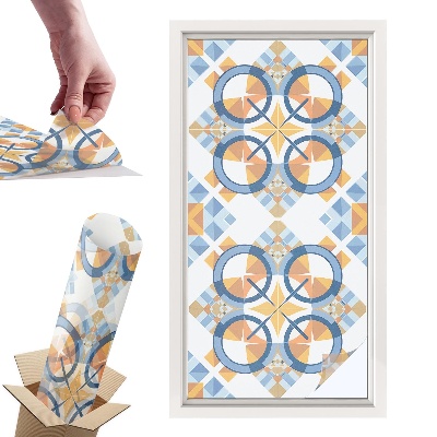 Okleina na okno mleczna Geometryczny wzór