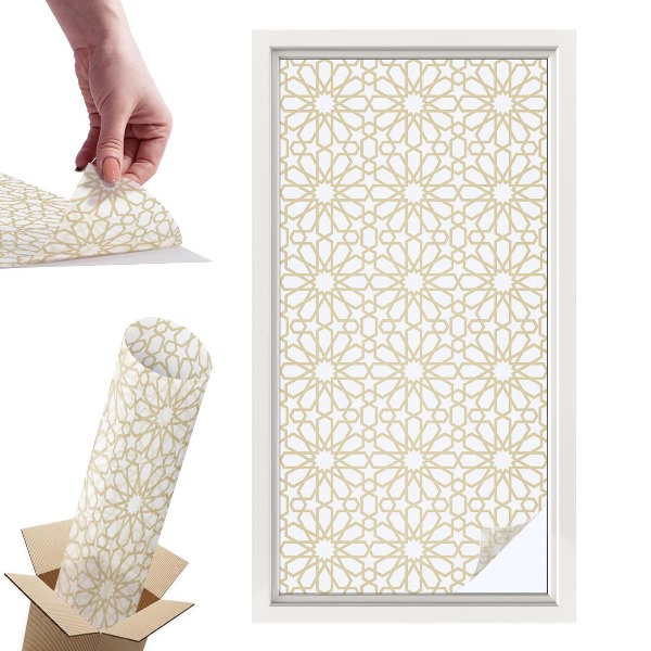 Naklejki witrażowe na drzwi Geometryczne wzory