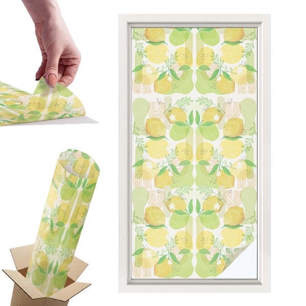 Naklejki witrażowe na drzwi Świeże cytryny