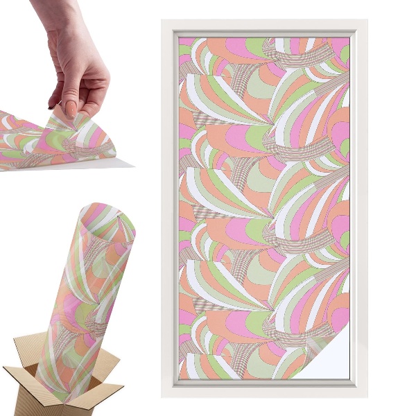 Naklejki witrażowe na drzwi Kolorowy zygzak