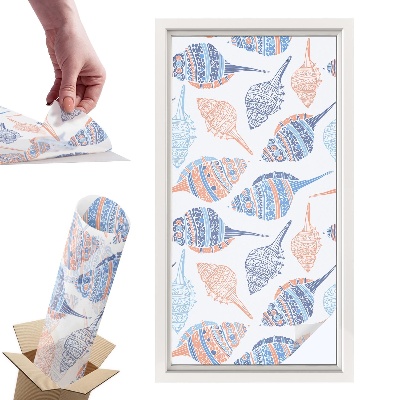 Okleina na okno mleczna Morskie muszle