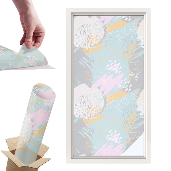 Naklejki witrażowe na drzwi Abstrakcyjna harmonia