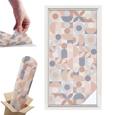 Witraż samoprzylepny na okno Abstrakcyjna mozaika