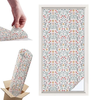 Witraż samoprzylepny na okno Lisie liście