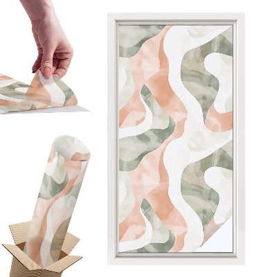 Naklejki witrażowe na drzwi Kolorowe fale