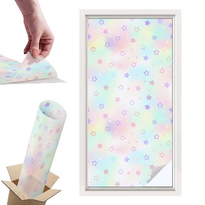 Naklejki witrażowe na drzwi Tęczowe wzory