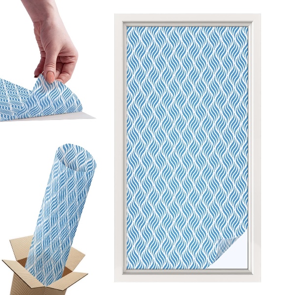 Naklejki witrażowe na drzwi Niebieskie fale