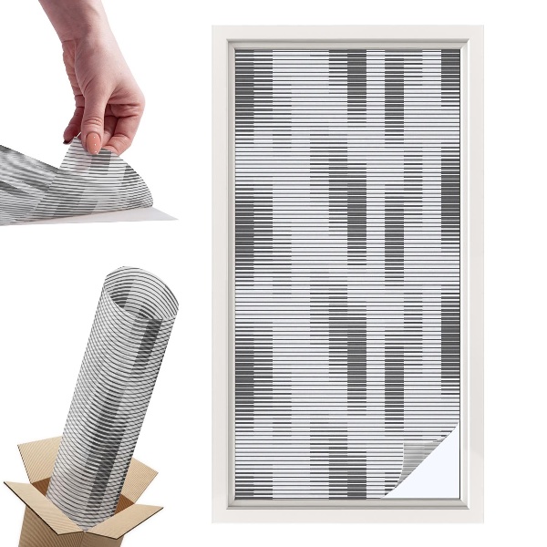 Okleina na okno mleczna Graficzna siatka