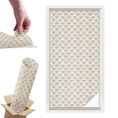 Witraż samoprzylepny na okno Roślinne ornamenty