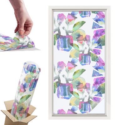 Naklejki witrażowe na drzwi Kolorowa abstrakcja