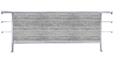 Osłona na balkon Szare drewno