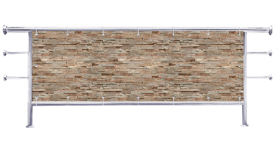 Osłona na balkon Brązowe cegły