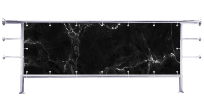 Osłona na balkon Marmur czarny