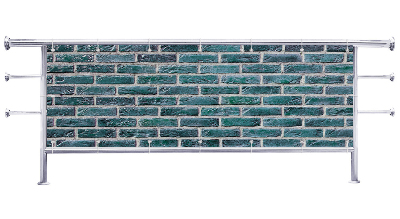 Osłona na balkon Zielona cegła