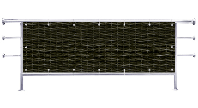 Osłona na barierkę balkonu Ciemny pleciony wzór