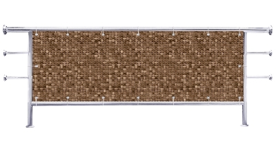 Osłona na balkon Brązowy pleciony wzór