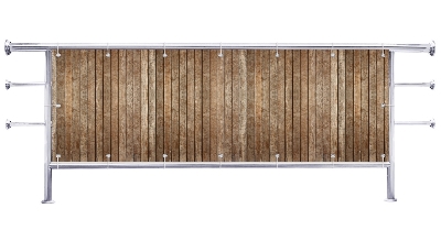 Osłona na balkon Brązowe pionowe deski