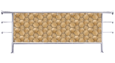 Osłona na barierkę balkonu Plaster miodu drewniany