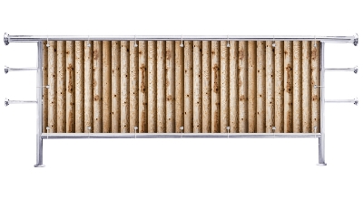 Osłona na barierkę balkonu Płot z pnia drzewa