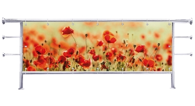 Osłona na balkon Czerwone maki