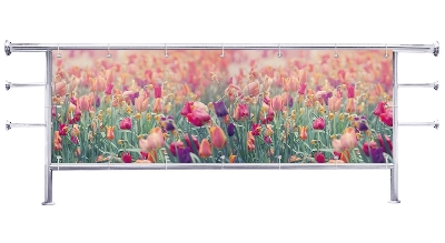 Osłona balkonu Różowe tulipany