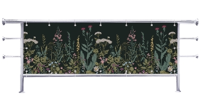 Osłona na balkon Rysunek polnych kwiatów