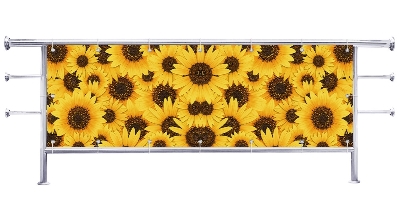 Osłona balkonu Wzór ze słonecznikami